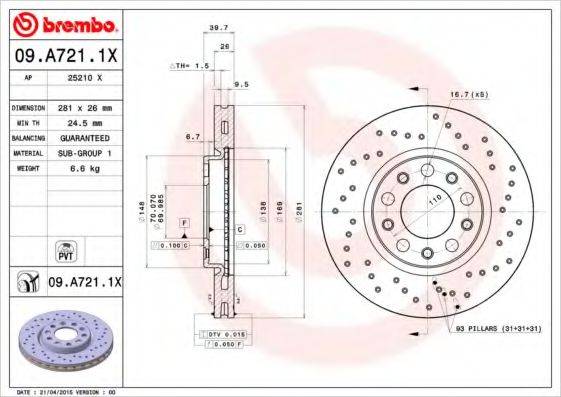 BREMBO 09.A721.1X