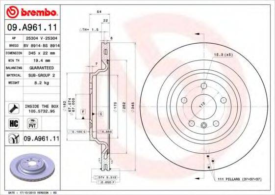 BREMBO 09.A961.11