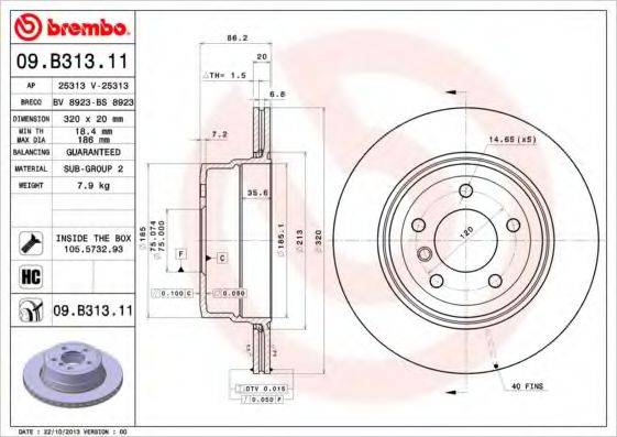 BREMBO 09.B313.11