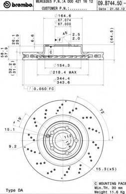 BREMBO 09.B744.51