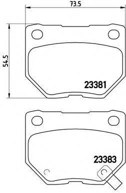 BREMBO P56054 Комплект гальмівних колодок, дискове гальмо