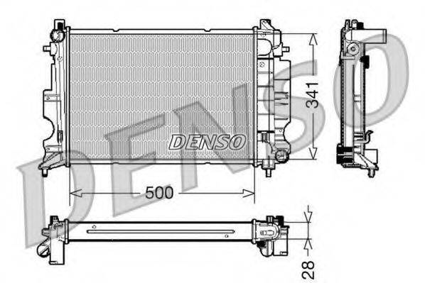 DENSO DRM25011 Радіатор, охолодження двигуна