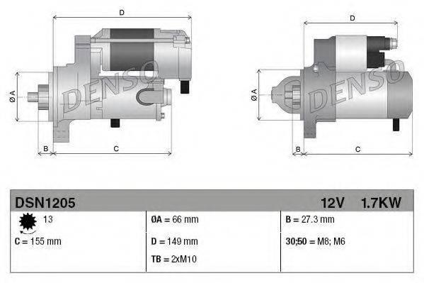 DENSO DSN1205 Стартер