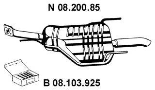 OPEL 5854560 Глушник вихлопних газів кінцевий