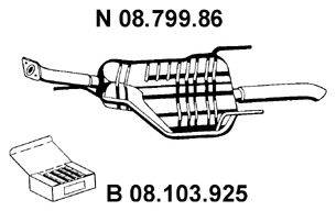 OPEL 58 52 152 Глушник вихлопних газів кінцевий