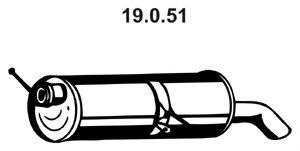 CITROEN/PEUGEOT 1726.KQ Глушник вихлопних газів кінцевий