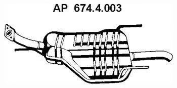 OPEL 5852074 Глушник вихлопних газів кінцевий