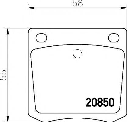 MINTEX MDB1163 Комплект гальмівних колодок, дискове гальмо