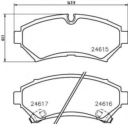 MINTEX MDB2141 Комплект гальмівних колодок, дискове гальмо