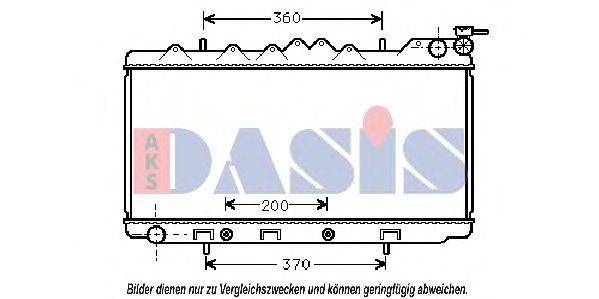 AKS DASIS 071830N Радіатор, охолодження двигуна