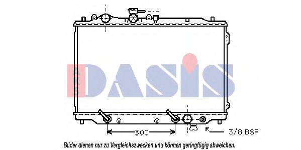 AKS DASIS 110022N Радіатор, охолодження двигуна