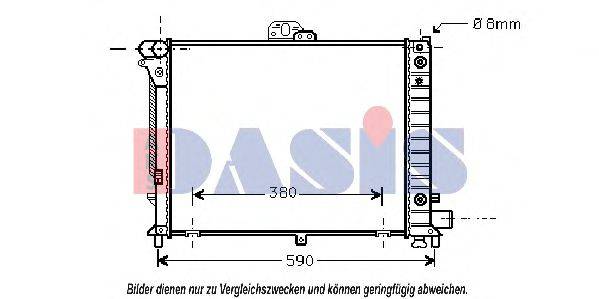 AKS DASIS 190005N Радіатор, охолодження двигуна