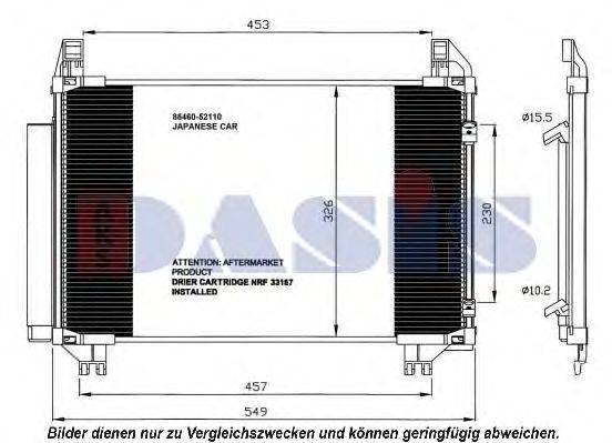 TOYOTA 88460 52130 Конденсатор, кондиціонер