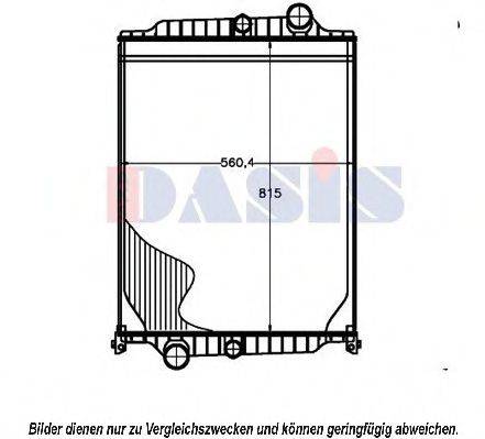 AKS DASIS 280018N Радіатор, охолодження двигуна