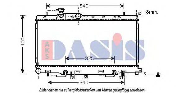 AKS DASIS 350028N Радіатор, охолодження двигуна