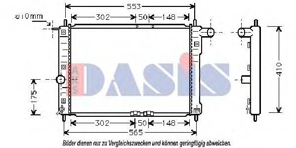 AKS DASIS 510005N Радіатор, охолодження двигуна