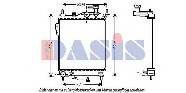 AKS DASIS 510026N Радіатор, охолодження двигуна