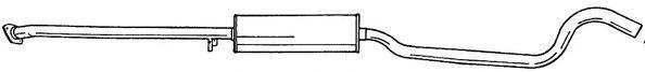 AKS DASIS SG40431 Середній глушник вихлопних газів