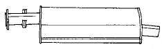 AKS DASIS SG11414 Середній глушник вихлопних газів