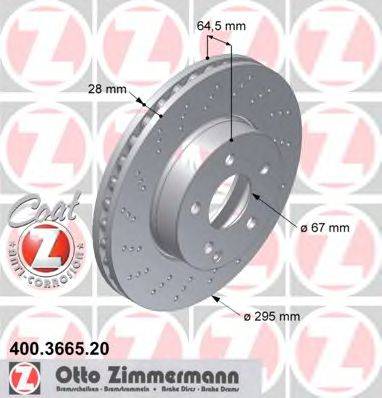 ZIMMERMANN 400366520 гальмівний диск