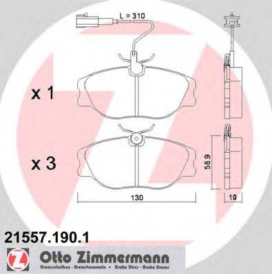 ZIMMERMANN 21147 Комплект гальмівних колодок, дискове гальмо