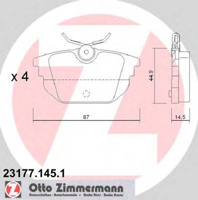 ZIMMERMANN 231771451 Комплект тормозных колодок, дисковый тормоз