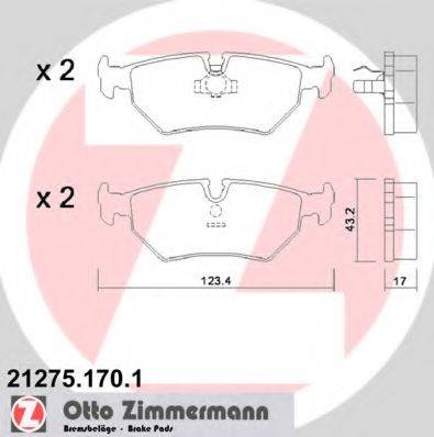 CITROEN/PEUGEOT 425112 Комплект гальмівних колодок, дискове гальмо