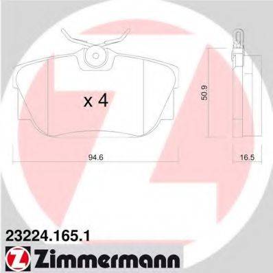 ZIMMERMANN 23224 Комплект гальмівних колодок, дискове гальмо
