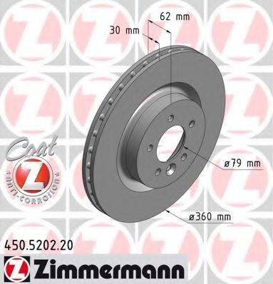 ZIMMERMANN 450520220 гальмівний диск