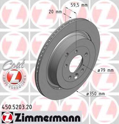 ZIMMERMANN 450520320 гальмівний диск