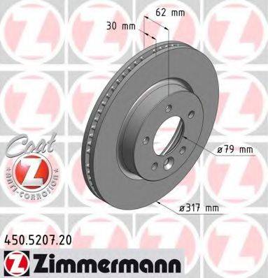 ZIMMERMANN 450520720 гальмівний диск