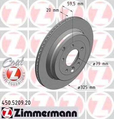 ZIMMERMANN 450520920 гальмівний диск