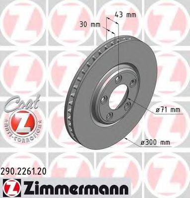 ZIMMERMANN 290226120 гальмівний диск