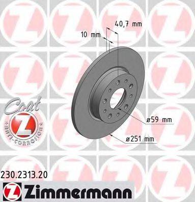 ZIMMERMANN 230231320 гальмівний диск