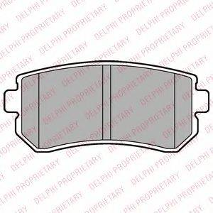 DELPHI LP2303 Комплект гальмівних колодок, дискове гальмо