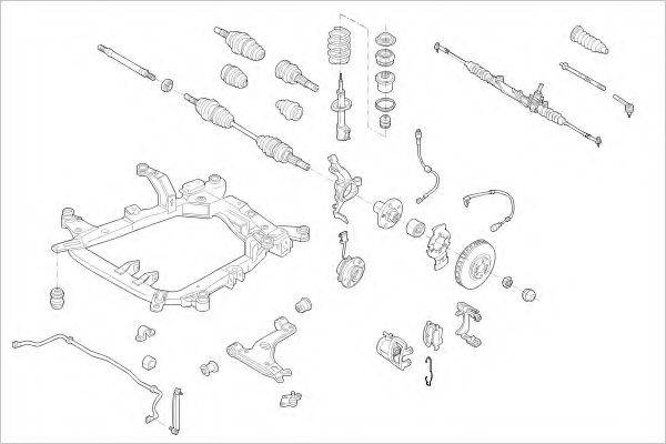 DELPHI OPEL15931F Підвіска колеса