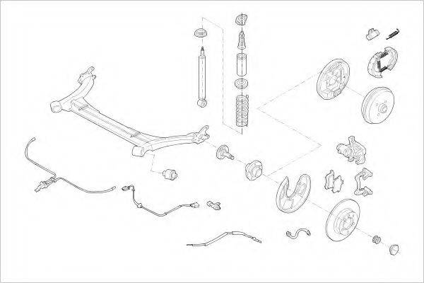 DELPHI VW18599R Підвіска колеса