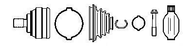 AUDI 441498099A Шарнірний комплект, приводний вал