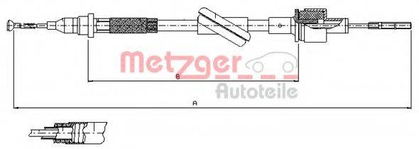 METZGER 102445 Трос, управління зчепленням