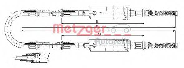 METZGER 115661 Трос, стоянкова гальмівна система