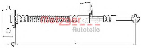 METZGER 4110136 Гальмівний шланг