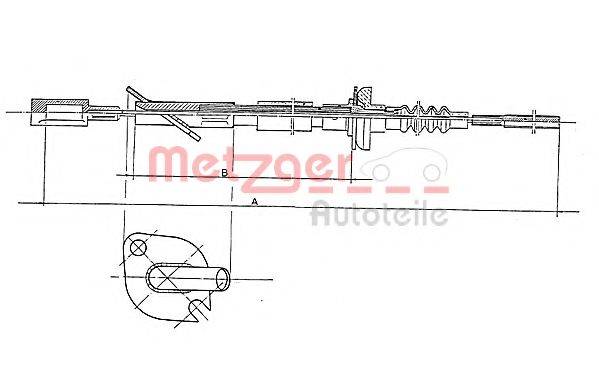 CEF FA01225 Трос, управління зчепленням