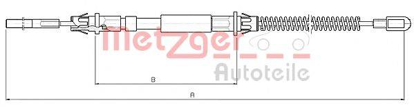 OPEL 10403823 Трос, стоянкова гальмівна система