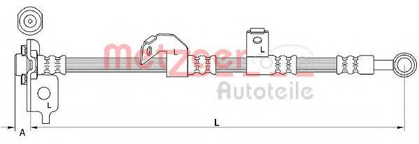 METZGER 4110840 Гальмівний шланг