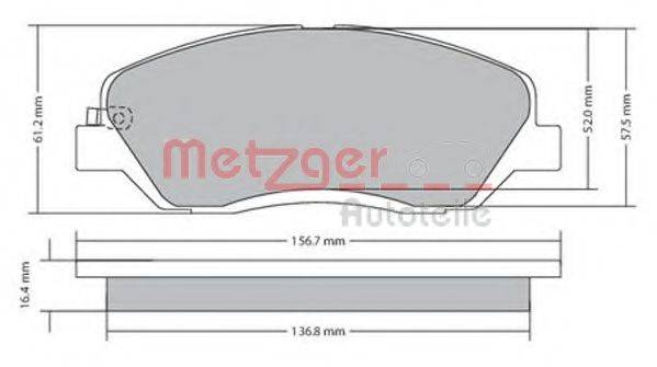 METZGER 24352 Комплект гальмівних колодок, дискове гальмо