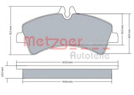 METZGER 1170543 Комплект гальмівних колодок, дискове гальмо