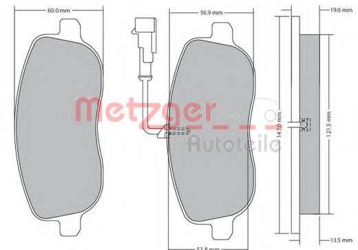 METZGER 1170683 Комплект гальмівних колодок, дискове гальмо