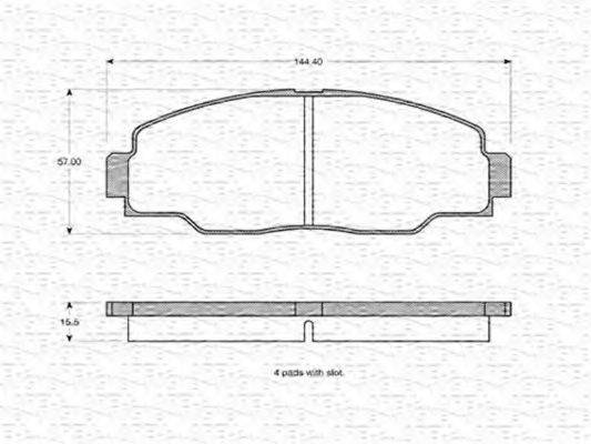 TOYOTA 449125020 Комплект гальмівних колодок, дискове гальмо