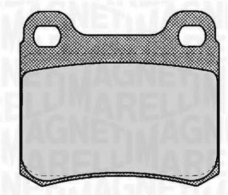 MAGNETI MARELLI 363916060304 Комплект гальмівних колодок, дискове гальмо