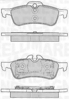 MAGNETI MARELLI 363916060331 Комплект гальмівних колодок, дискове гальмо